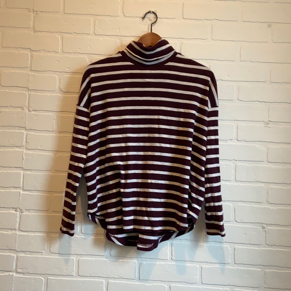 aerie striped turtleneck